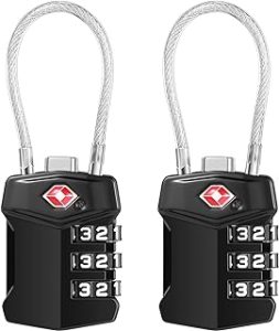 Suweir Set Di Cinghie Per Valigia Con Lucchetto A Combinazione - 5x190 Cm, Regolabili, Colori Vivaci, Antismarrimento